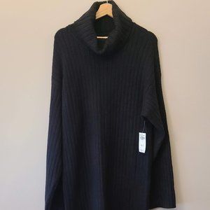 Abercrombie and Fitch Womens Turtle Neck Long Sweater Dress Black M